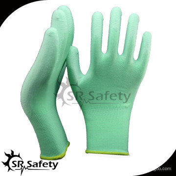 SRSAFETY Guantes de poliuretano de calidad superior de 13 G, guantes de trabajo reflectantes